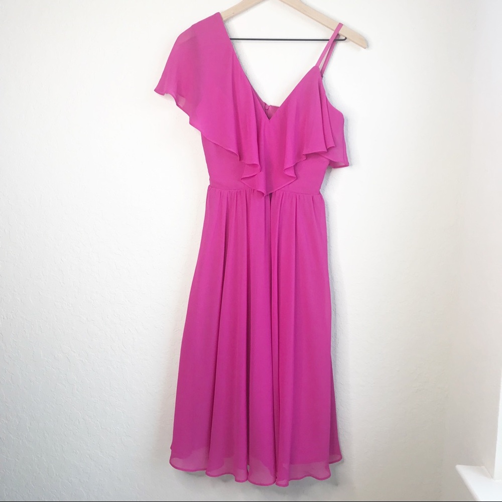 Dress the Population Claudia Ruffle Sleeve Midi